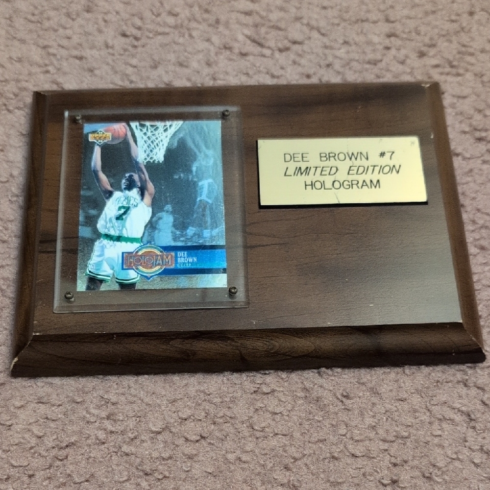 Celtics Lee Brown Limited Edition Basketball Plaque with Hologram